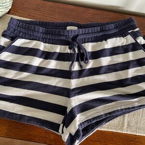 Maurices Navy and White Striped Athletic Shorts
